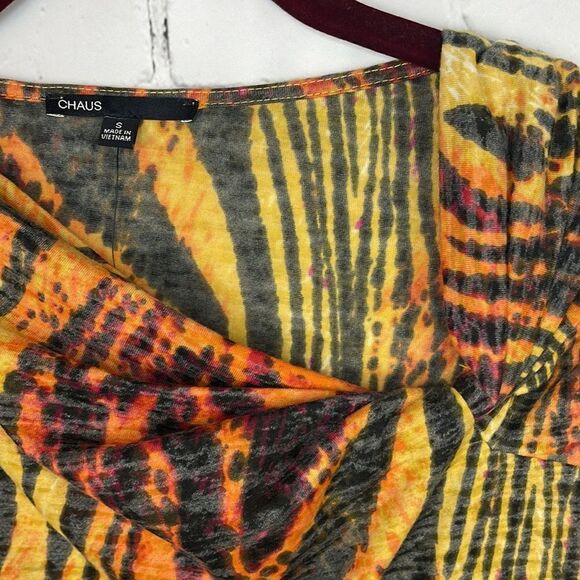 Chaus Tiger Print Long Sleeve Shirt NWT Size S - Picture 2 of 6